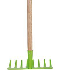 Rastrello per bambini Little Gardener, Legno, metallo, rivestito, Verde, beige, Larg. 21 x Alt. 81 cm