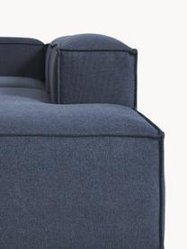 Modulares XL-Ecksofa Lennon, Bezug: 100 % Polyester Der strap, Gestell: Massives Kiefernholz, Spe, Füße: Kunststoff Dieses Produkt, Webstoff Dunkelblau, B 329 x T 269 cm, Eckteil rechts