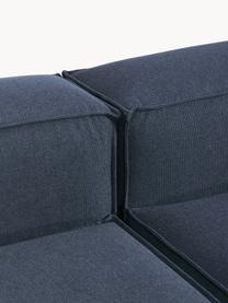 Modulares XL-Ecksofa Lennon, Bezug: 100 % Polyester Der strap, Gestell: Massives Kiefernholz, Spe, Füße: Kunststoff Dieses Produkt, Webstoff Dunkelblau, B 329 x T 269 cm, Eckteil rechts