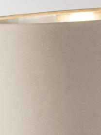 Lampada da tavolo in velluto Whitby, Paralume: velluto (100% poliestere), Paralume: acciaio rivestito, Beige, argentato, Ø 39 x Alt. 52 cm