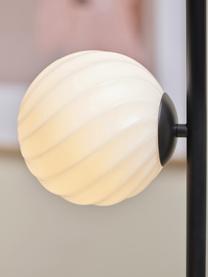Mondgeblazen vloerlamp Twist, Lampenkap: glas, Zwart, H 150 cm