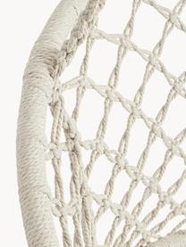 Závěsné křeslo s třásněmi Bang, Krémově bílá, Ø 91 cm, V 128 cm