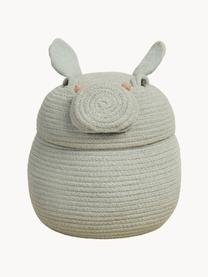 Aufbewahrungskorb Henry the Hippo mit Deckel, handgefertigt, 67 % Baumwolle, 33 % Polyester, recycelt, Henry the Hippo, Ø 25 x H 30 cm