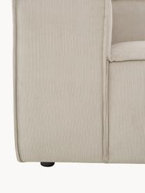 Modulaire chaise longue Lennon van corduroy, Bekleding: corduroy (92% polyester, , Frame: massief grenenhout, multi, Poten: kunststof Dit product is , Corduroy lichtbeige, B 269 x D 119 cm, armleuning links