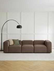 Modulares Sofa Lena (4-Sitzer), Bezug: Webstoff (88% Polyester, , Gestell: Kiefernholz, Schichtholz,, Webstoff Dunkelbraun, B 284 x T 106 cm