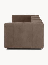 Modulares Sofa Lena (4-Sitzer), Bezug: Webstoff (88% Polyester, , Gestell: Kiefernholz, Schichtholz,, Füße: Kunststoff, Webstoff Dunkelbraun, B 284 x T 106 cm