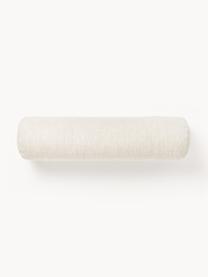 Rouleau de nuque de canapé Sofia, Tissu blanc crème, Ø 17 x long. 68 cm