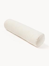 Rouleau de nuque de canapé Sofia, Tissu blanc crème, Ø 17 x long. 68 cm