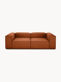 Modulares Sofa Lennon (3-Sitzer), Bezug: Polyester Der hochwertige, Gestell: Massives Kiefernholz FSC-, Füße: Kunststoff, Webstoff Terrakotta, B 238 x T 119 cm