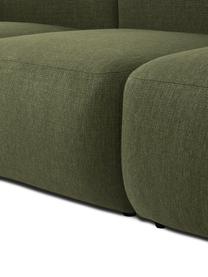 Modulares Sofa Sofia (3-Sitzer) in Grün, Bezug: 100% Polypropylen Der hoc, Gestell: Massives Kiefernholz, Spa, Füße: Kunststoff, Webstoff Grün, B 278 x T 95 cm