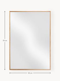 Eckiger Wandspiegel Avery mit Eichenholzrahmen, Rahmen: Eichenholz, Spiegelfläche: Spiegelglas Dieses Produk, Eichenholz, B 50 x H 70 cm