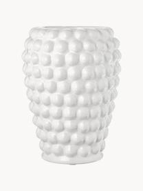 Vase design en céramique Dotty, haut. 20 cm, Céramique, émail, Blanc, Ø 14 x haut. 20 cm