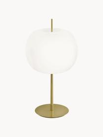 Lampe à poser soufflée bouche à intensité variable Kushi, Doré, Ø 33 x haut. 61 cm