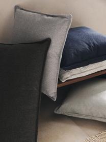 Cuscino decorativo Lennon, Rivestimento: 100% poliestere, Tessuto grigio, Larg. 60 x Lung. 60 cm