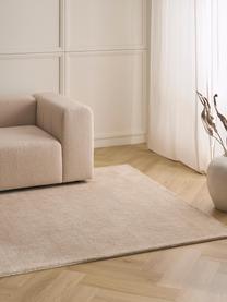 Tapis à poils ras tissé main Ainsley, 60 % polyester, certifié GRS
40 % laine, Beige clair, larg. 80 x long. 150 cm (taille XS)