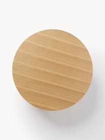 Tavolino-contenitore rotondo da salotto in legno Nele, Pannello di fibra a media densità (MDF) con finitura in legno di frassino, Legno di frassino chiaro, Ø 70 cm