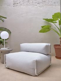 Poltroncina da giardino Square, Rivestimento: poliestere, polipropilene, Struttura: alluminio laccato, Grigio, Larg. 101 x Prof. 101 cm