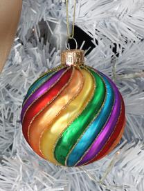 Kerstballen Rainbow, 6 stuks, Glas, Meerkleurig, Ø 8 cm