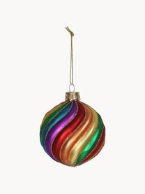 Boules de Noël Rainbow, 6 pièces, Verre, Multicolore, Ø 8 cm