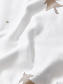 Housse de couette en flanelle avec sapins X-mas Tree, Blanc, beige, larg. 200 x long. 200 cm