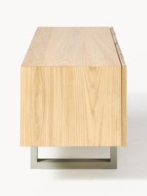 Dřevěná nízká skříňka Ross, Dubové dřevo, světle lakované, Š 180 cm, V 50 cm