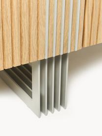 Nízka drevená skrinka Ross, Dubové drevo, svetlé lakované, Š 180 x V 50 cm
