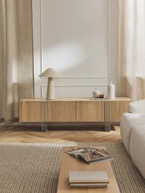 Houten tv-meubel Ross, Poten: metaal Dit product is gem, Eikenhout, licht gelakt, B 180 x H 50 cm