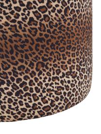 Pouf in velluto con motivo leopardato Daisy, Rivestimento: velluto (poliestere) Il r, Struttura: compensato, Stampa leopardata in velluto, Ø 38 x Alt. 45 cm