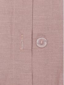 Pościel z bawełny z chwostami Polly, Brudny różowy, 135 x 200 cm + 1 poduszka 80 x 80 cm