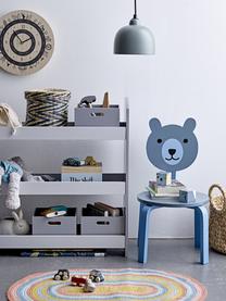 Kinderstoel Bear, Gelakt MDF, Blauwtinten, groen, 32 x 60 cm