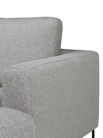 Ecksofa Cucita (3-Sitzer), Bezug: Webstoff (100% Polyester), Gestell: Massives Kiefernholz, FSC, Füße: Metall, lackiert, Webstoff Grau, B 262 x T 163 cm, Eckteil links