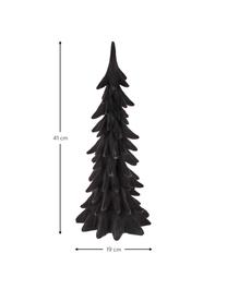 Decoratief boompje sparrenhout in zwart, Polyresin, Zwart, B 19 cm x H 41 cm