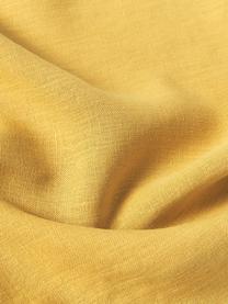 Housse de coussin pur lin jaune Lanya, 100 % pur lin, Jaune, larg. 60 x long. 60 cm