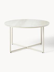 Table basse ronde avec plateau look travertin Antigua, Aspect travertin, beige, Ø 80 cm