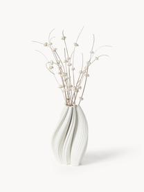 3D tištěná váza z porcelánu Melody, Porcelán, Bílá, Ø 18 cm, V 29 cm