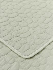 Couvre-lit vert clair matelassé Mailey, 100 % polyester, Vert clair, larg. 150 x long. 250 cm (pour lits jusqu'à 100 x 200 cm)