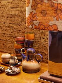 Handgemaakte keramische koffiebekers 70's, set van 4, Keramiek, Meerkleurig, Ø 11 x H 16 cm