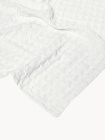 Narzuta z piki waflowej Panal, 100% bawełna, Biały, S 180 x D 260 cm (do łóżek o wymiarach do 140 x 200 cm)