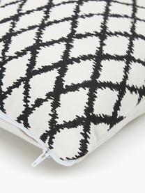 Vzorovaný povlak na polštář Twila, 100 % bavlna, Bílá, černá, Š 45 cm, D 45 cm