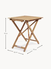 Skládací zahradní stůl Compact, Teakové dřevo, Teakové dřevo, Š 65 cm, H 73 cm