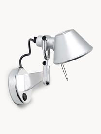 Wandstrahler Tolomeo Micro Faretto, verstellbar, Aluminium, beschichtet, Silberfarben, B 21 x H 20 cm