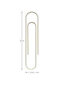 Lesezeichen Mega Clip in Gold, Metall, beschichtet, Messingfarben, B 6 x H 25 cm