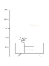 Wandobject Mr & Mrs van aluminum, Aluminium, Goudkleurig, B 35 x H 12 cm