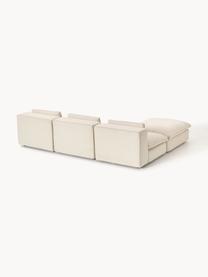 Divano angolare componibile con poggiapiedi Felix, Rivestimento: 100% poliestere Con 45.00, Struttura: legno massiccio di pino e, Piedini: plastica Questo prodotto , Tessuto beige chiaro, Larg. 300 x Prof. 210 cm