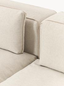 Modulares Ecksofa Felix mit Hocker, Bezug: 100 % Polyester Der strap, Gestell: Massives Kiefern- und Fic, Webstoff Hellbeige, B 300 x T 210 cm