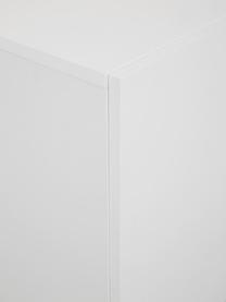 Credenza moderna con 4 ante Anders, Piedini: metallo verniciato a polv, Bianco, Larg. 200 x Alt. 79 cm