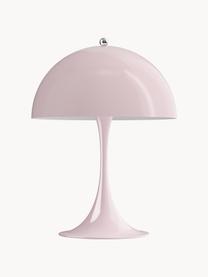 Lampa stołowa LED z funkcją przyciemniania Panthella, W 34 cm, Stelaż: aluminium powlekane, Jasnoróżowe szkło akrylowe, Ø 25 x 34 cm