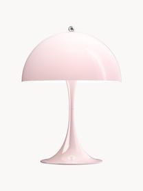 Lampa stołowa LED z funkcją przyciemniania Panthella, W 34 cm, Stelaż: aluminium powlekane, Jasnoróżowe szkło akrylowe, Ø 25 x 34 cm