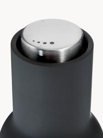 Moulins à sel et à poivre design avec couvercle en acier inoxydable Bottle Grinder, 2 élém., Anthracite, gris clair, argenté, Ø 8 x haut. 21 cm
