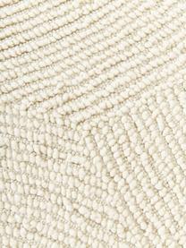 Runder handgetufteter Kurzflor-Teppich Eleni aus recycelten Materialien, Flor: 100 % recyceltes Polyeste, Off White, Ø 150 cm (Größe M)